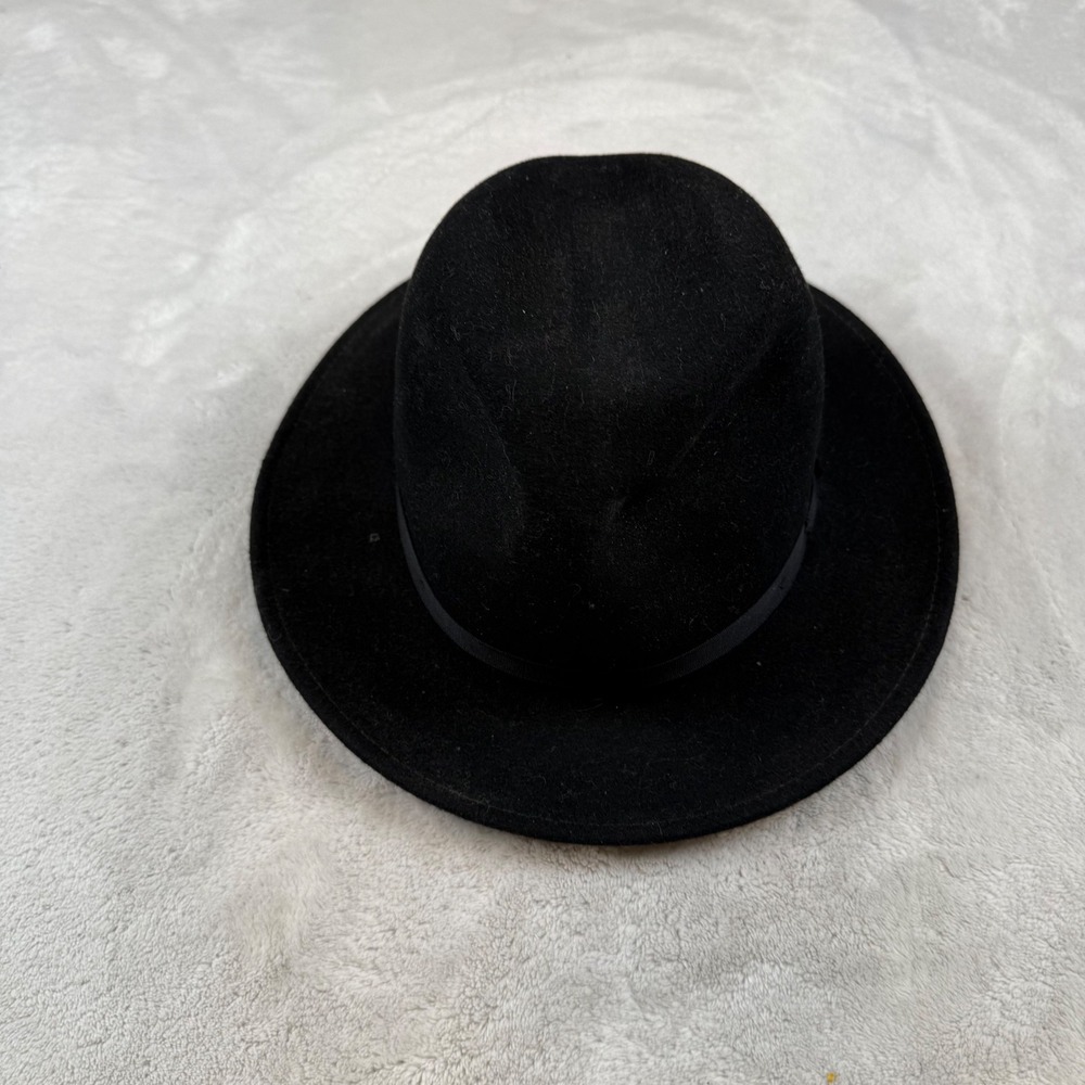 Country Gentleman Mens‎ Black 100% Wool Gentle Felt Fedora Hat Water Repellent M - Picture 2 of 5
